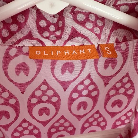 Oliphant Ombre Tunic Top Beach Cover Up Pink Small Boho Art To Wear - Picture 2 of 9